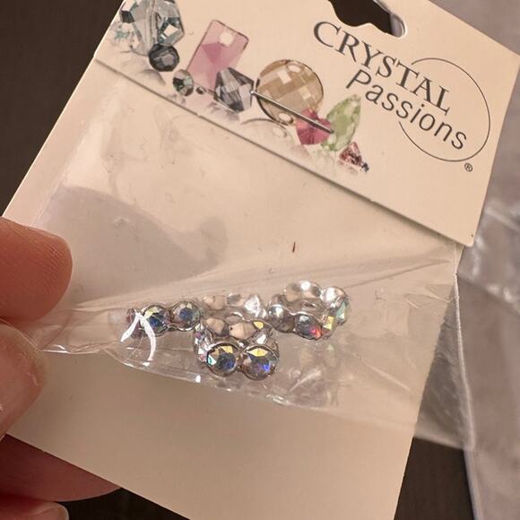 6mm Crystal Passions Swarovski Elements Square Rondelle Spacers Beads Silver AB - Picture 3 of 3